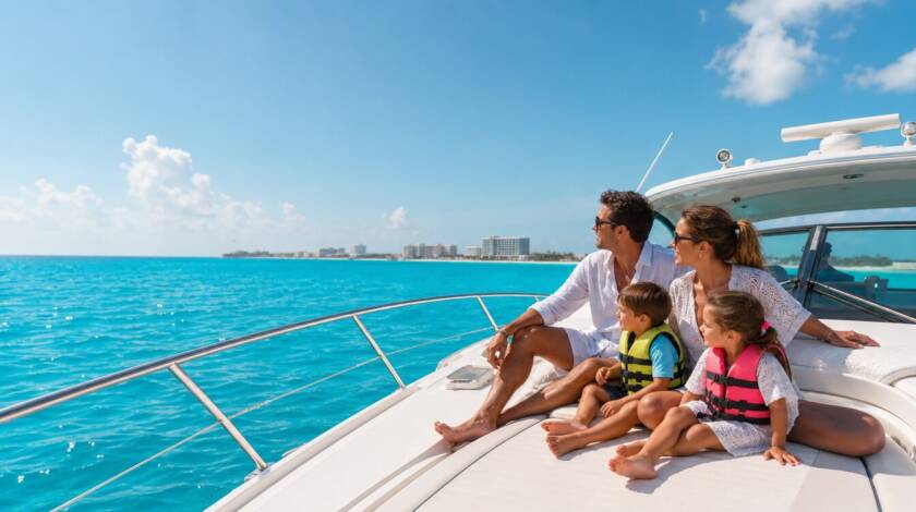renta de yate familiar en Cancún